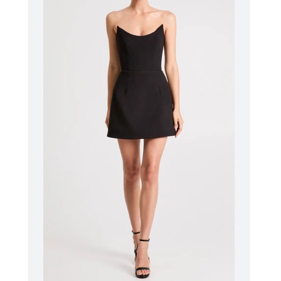Klesis Black Strapless Mini Dress NWT Size M Elegant Cocktail Party - Picture 2 of 14